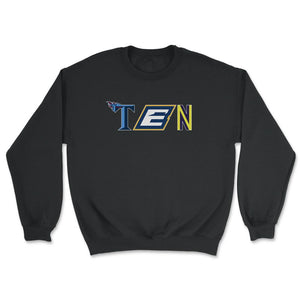 Tennessee Sports Fan Three Letter City Abbreviation - Unisex Sweatshirt - Black