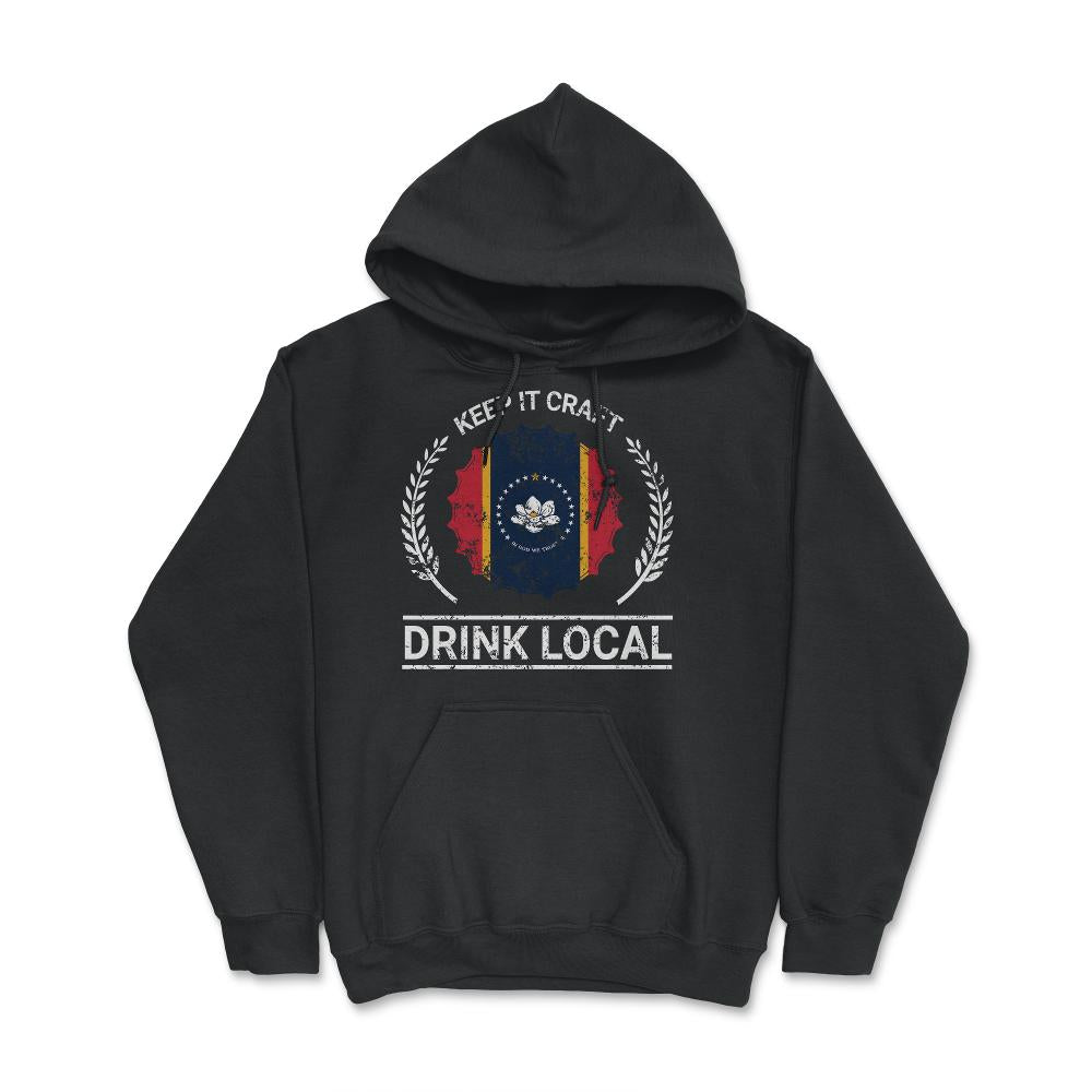 Drink Local Mississippi Vintage Craft Beer Brewing - Hoodie - Black