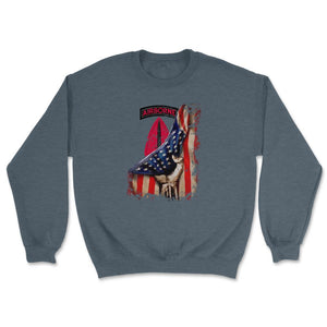 USASOC Patch Flag Tear Patriotic Special Operations Gift - Unisex Sweatshirt - Dark Grey Heather