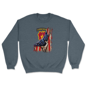 25th ID Flag Pull Patriotic Military Army Infantrymen - Unisex Sweatshirt - Dark Grey Heather