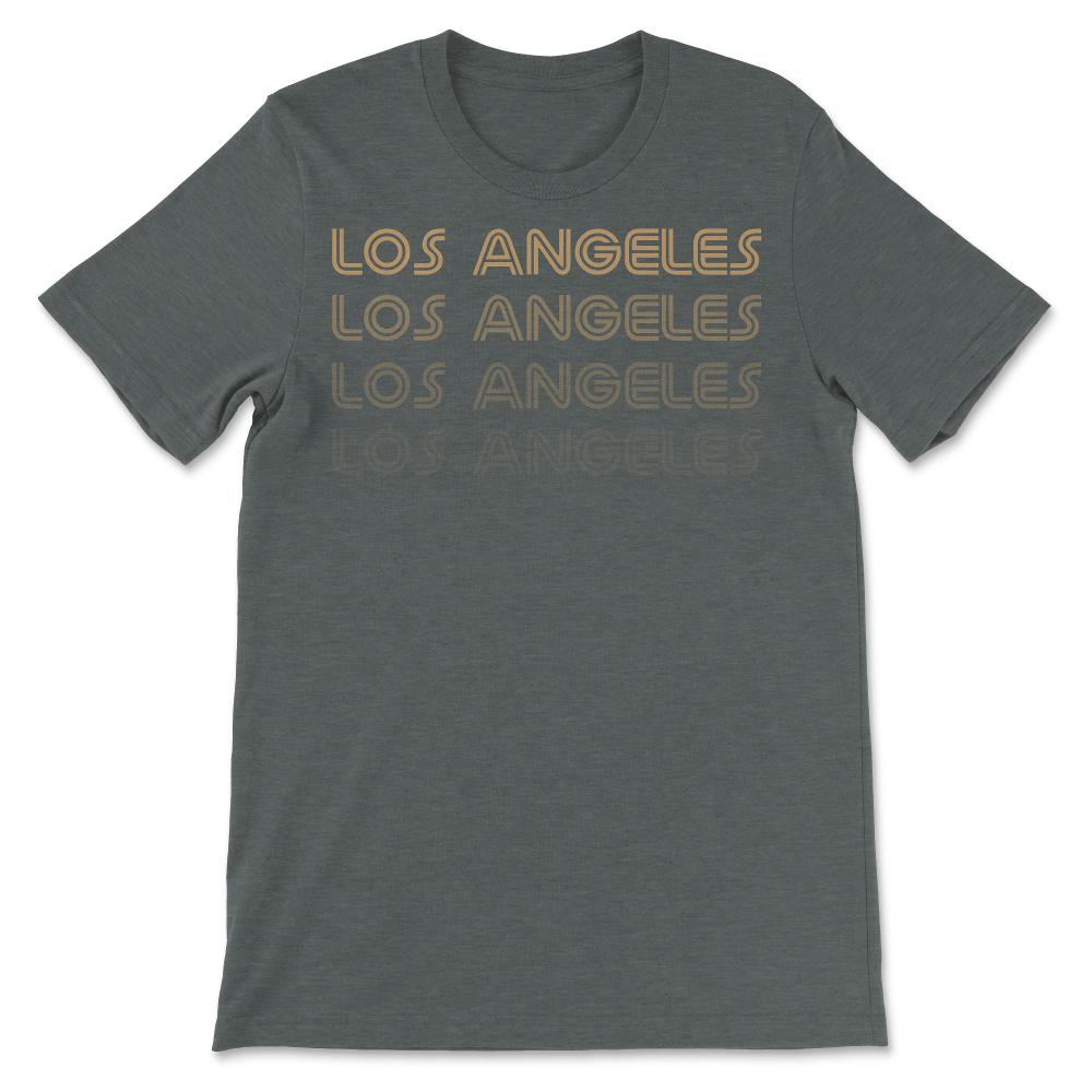 Los Angeles California Soccer Retro Style Color Fade Futbol Club Fan - Unisex T-Shirt - Dark Grey Heather