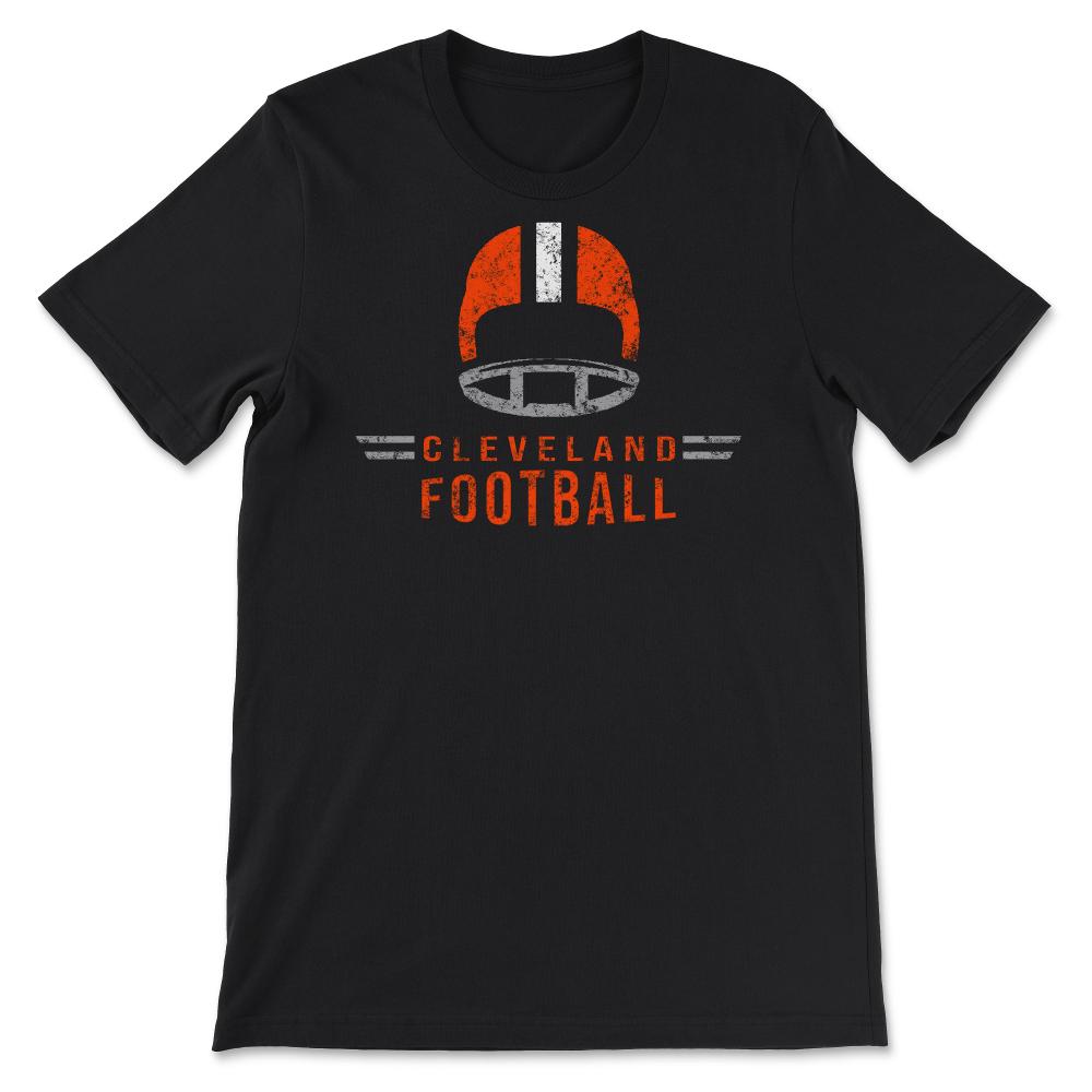 Cleveland Football Vintage Helmet Retro Style Ohio Fan Gift - Unisex T-Shirt - Black