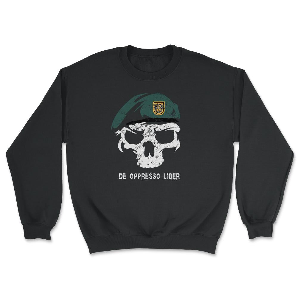 Army Special Forces De Oppresso Liber Green Beret 1st SFG Airborne - Unisex Sweatshirt - Black