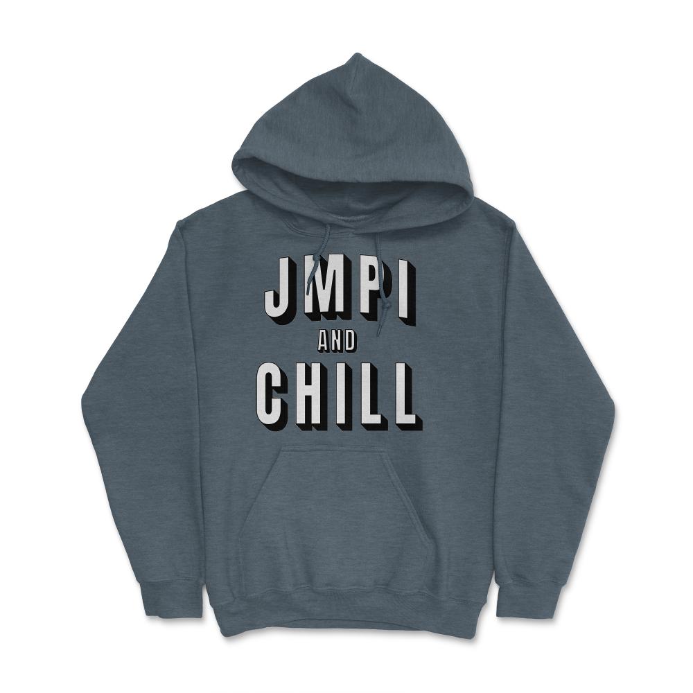 Airborne Jumpmaster JMPI & Chill Paratrooper Military Humor - Hoodie - Dark Grey Heather