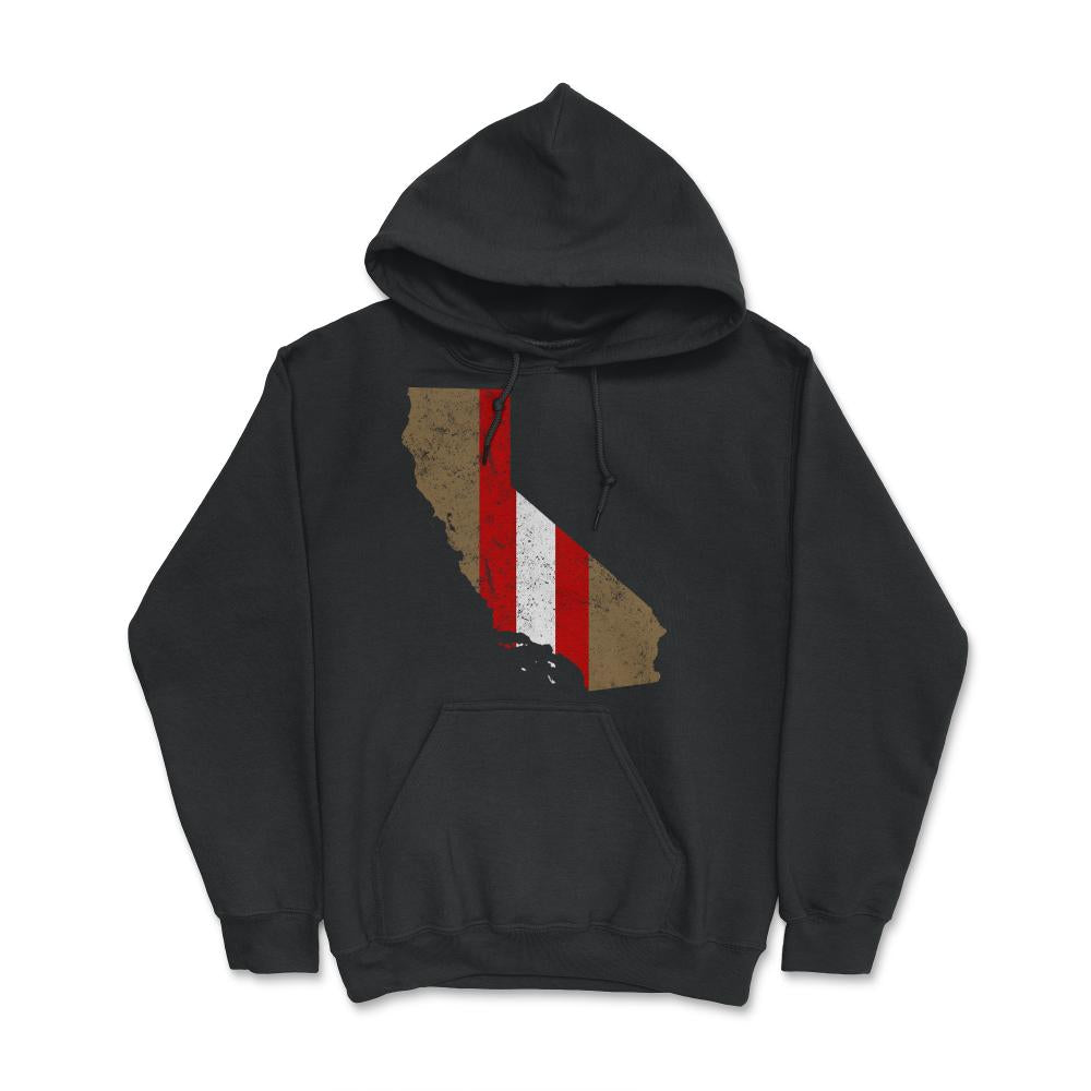 Vintage San Francisco California Football City Skyline Gameday - Hoodie - Black