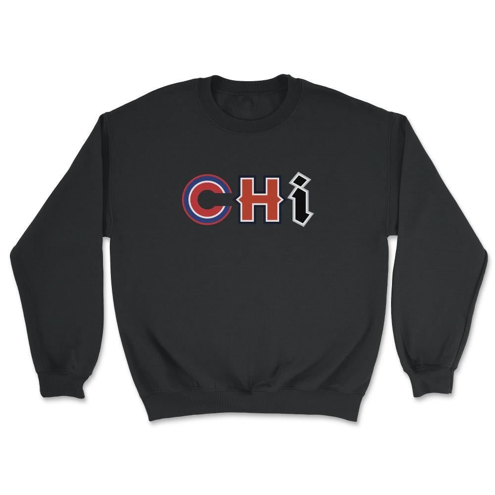 Chicago Illinois CHI Sports Fan Three Letter City Abbreviation - Unisex Sweatshirt - Black