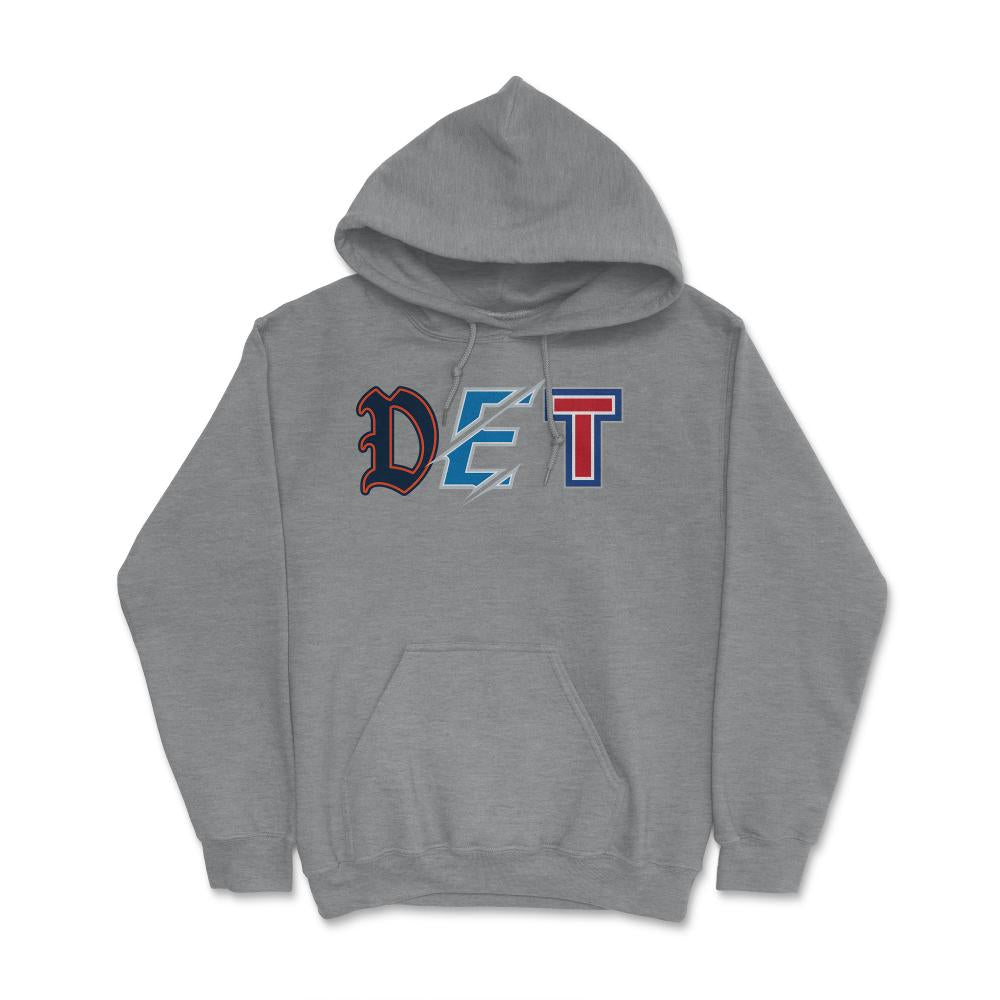 Detroit Michigan Sports Fan Three Letter City Abbreviation - Hoodie - Grey Heather