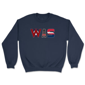 Washington DC Sports Fan Three Letter City Abbreviation - Unisex Sweatshirt - Navy