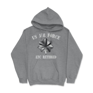 Vintage Retired Air Force Lieutenant Colonel Military Veteran Retiree - Hoodie - Grey Heather