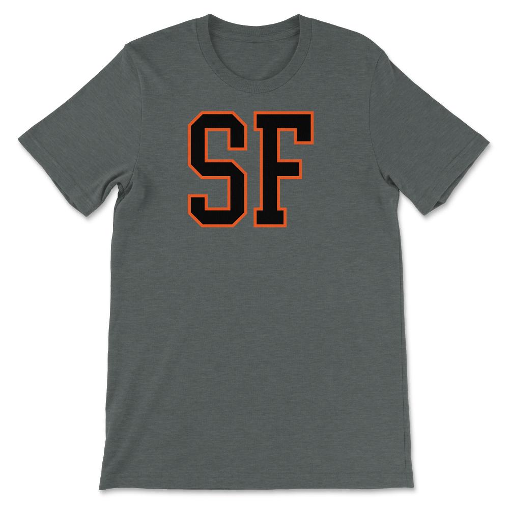 SF San Francisco California Baseball Fan Gift - Unisex T-Shirt - Dark Grey Heather