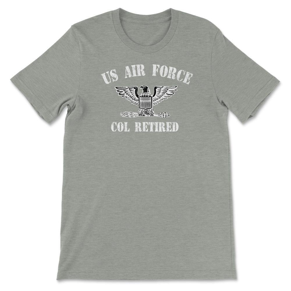 Vintage Retired Air Force Full Bird Colonel Military Veteran Retiree - Unisex T-Shirt - Grey Heather