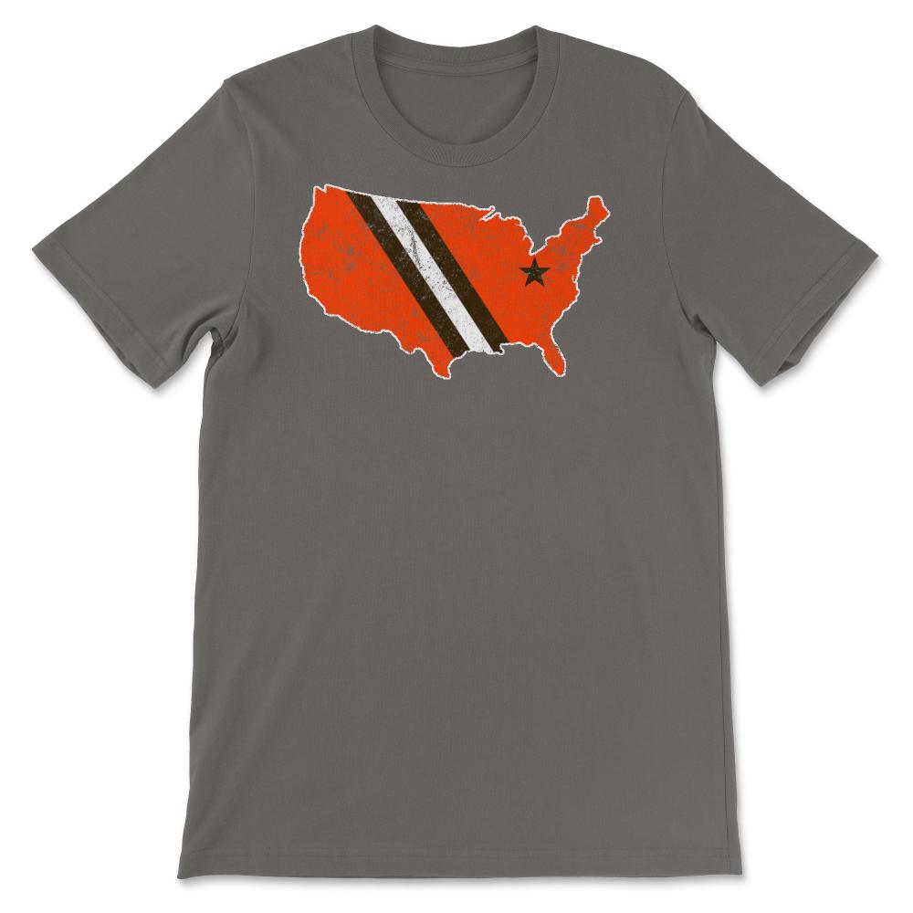 Cleveland Nation Football Fan Weathered Gift - Unisex T-Shirt - Smoke Grey