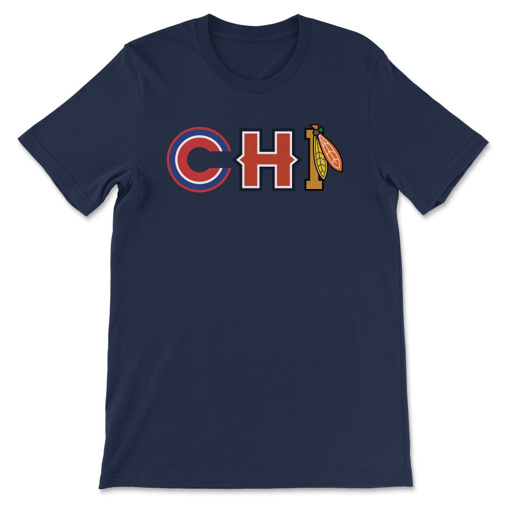 Chicago Illinois CHI Sports Fan Three Letter City Abbreviation - Unisex T-Shirt - Navy