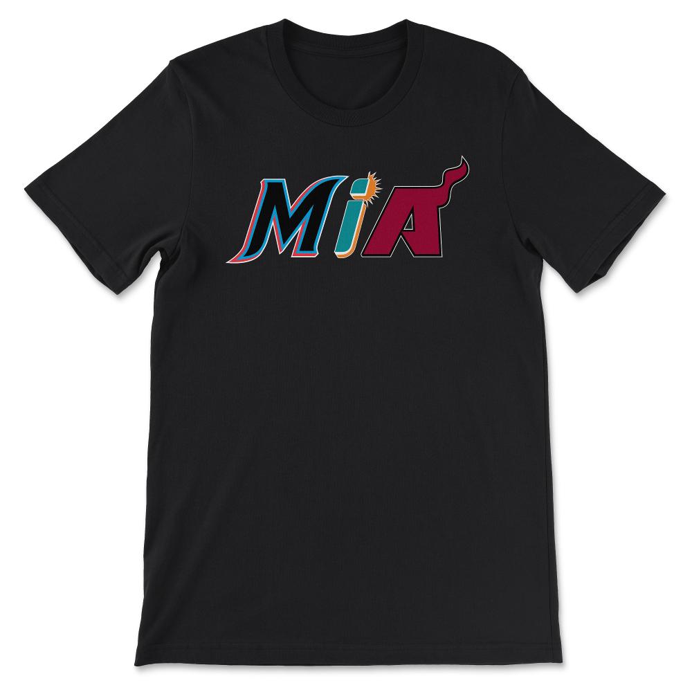 Miami Florida Sports Fan Three Letter City Abbreviation - Unisex T-Shirt - Black