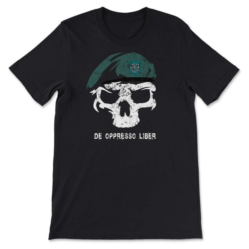 Army Special Forces De Oppresso Liber Green Beret 19th SFG Airborne - Unisex T-Shirt - Black