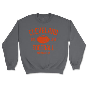 Cleveland Football Fan Retro Founded Gift - Unisex Sweatshirt - Smoke Grey