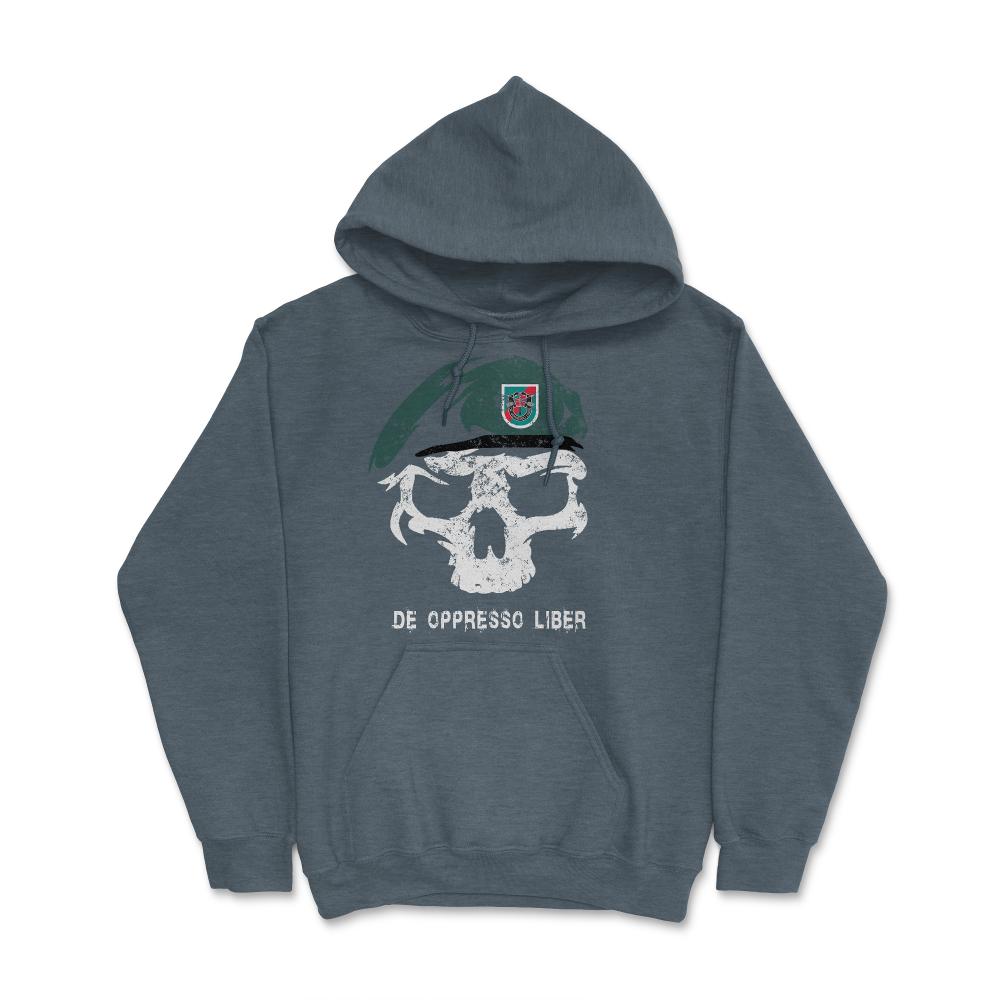 Army Special Forces De Oppresso Liber Green Beret 20th SFG Airborne - Hoodie - Dark Grey Heather