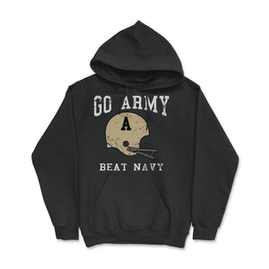 Go Army Beat Navy America's Game Vintage Football Helmet - Hoodie - Black