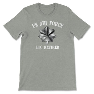 Vintage Retired Air Force Lieutenant Colonel Military Veteran Retiree - Unisex T-Shirt - Grey Heather