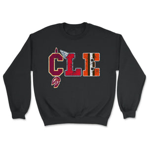 Cleveland Ohio Sports Forever Vintage Cleveland Fan Gift - Unisex Sweatshirt - Black