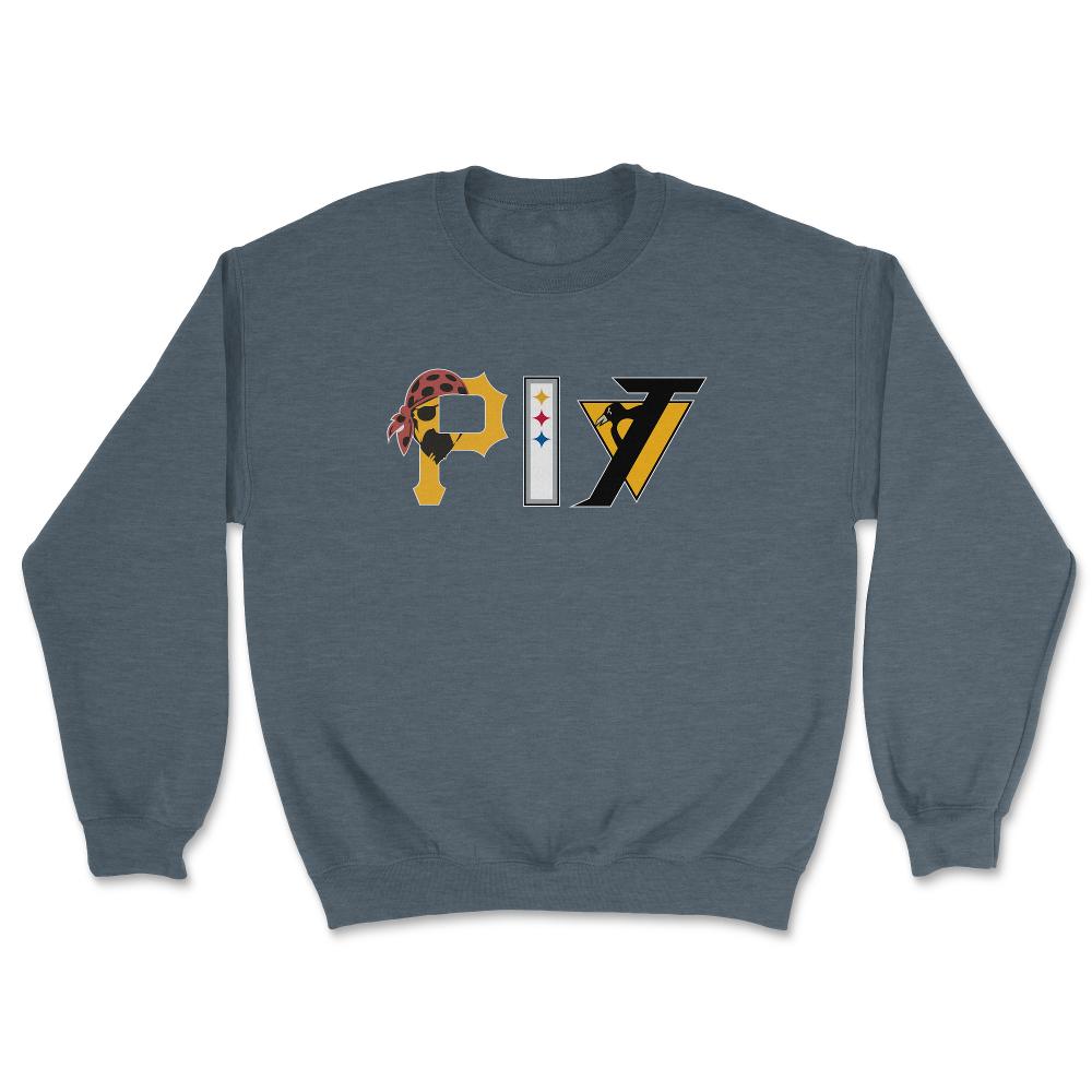 Pittsburgh Pennsylvania Sports Fan Three Letter City Abbreviation - Unisex Sweatshirt - Dark Grey Heather