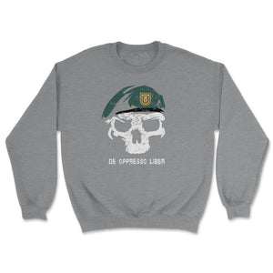 Army Special Forces De Oppresso Liber Green Beret 1st SFG Airborne - Unisex Sweatshirt - Grey Heather