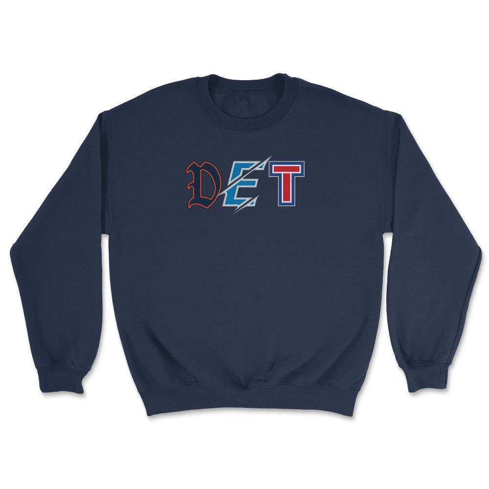 Detroit Michigan Sports Fan Three Letter City Abbreviation - Unisex Sweatshirt - Navy