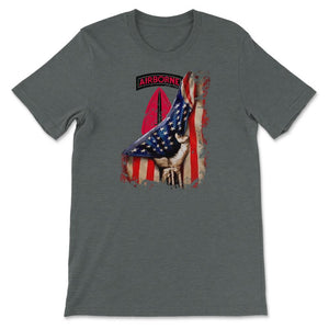 USASOC Patch Flag Tear Patriotic Special Operations Gift - Unisex T-Shirt - Dark Grey Heather