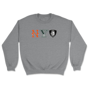 New York City Sports Fan Three Letter City Abbreviation - Unisex Sweatshirt - Grey Heather