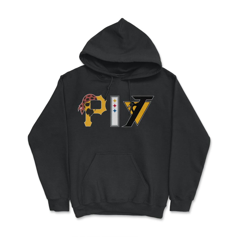 Pittsburgh Pennsylvania Sports Fan Three Letter City Abbreviation - Hoodie - Black