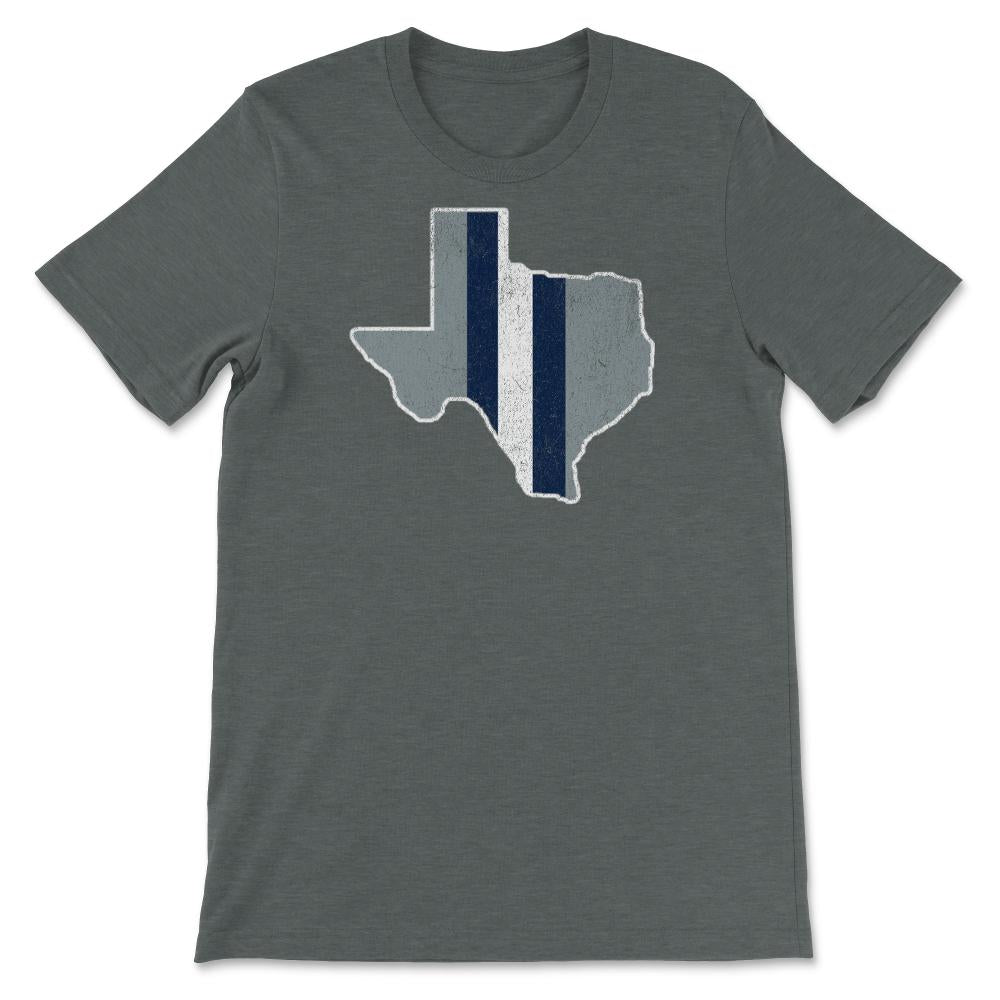 Vintage Dallas Texas Football City Skyline Gameday Tailgating - Unisex T-Shirt - Dark Grey Heather