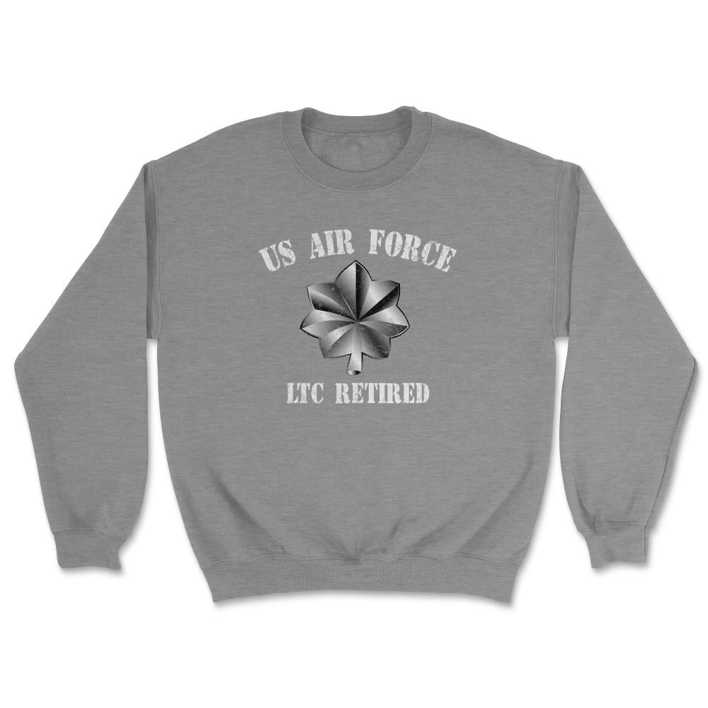 Vintage Retired Air Force Lieutenant Colonel Military Veteran Retiree - Unisex Sweatshirt - Grey Heather