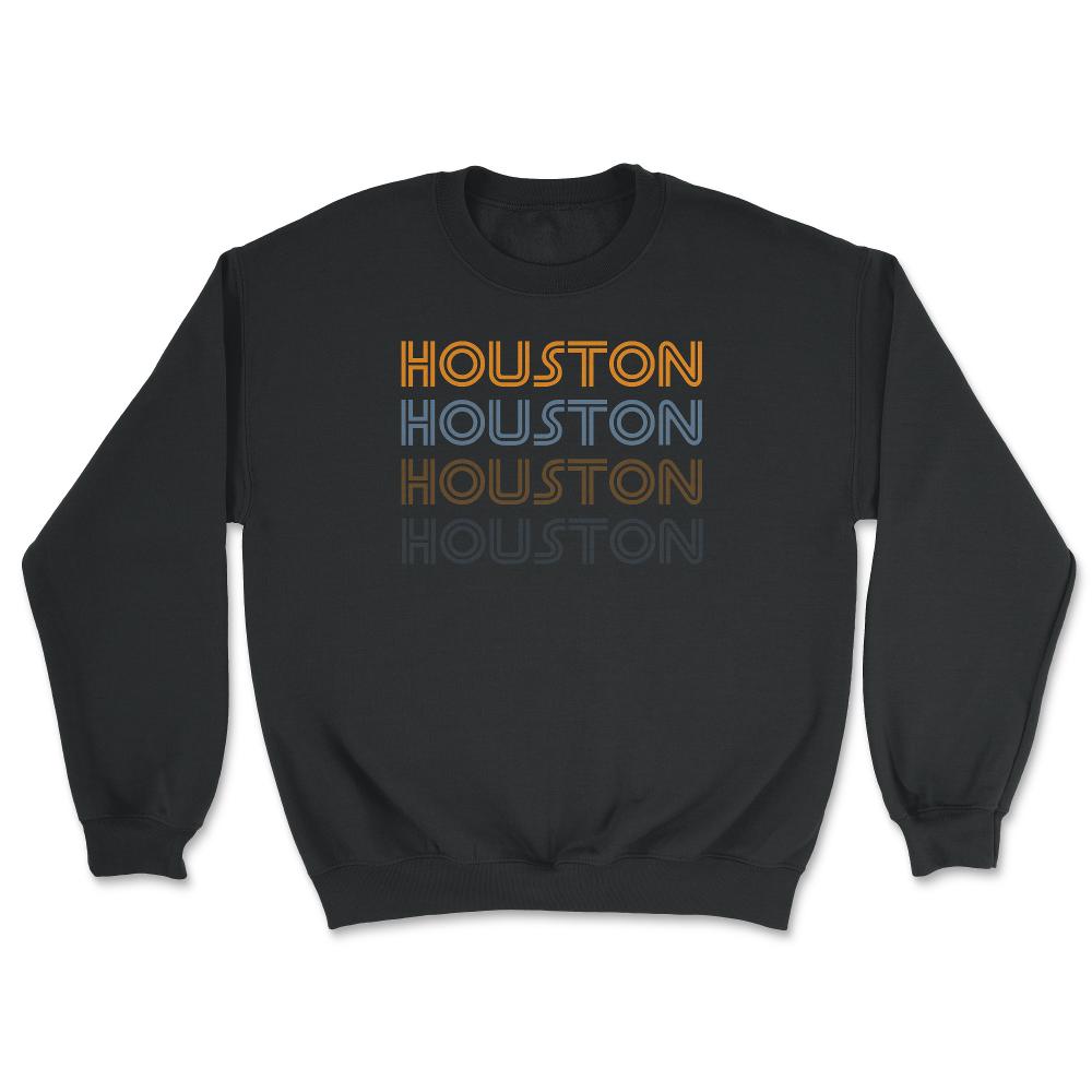 Houston Texas Soccer Retro Style Color Fade Futbol Club Fan - Unisex Sweatshirt - Black