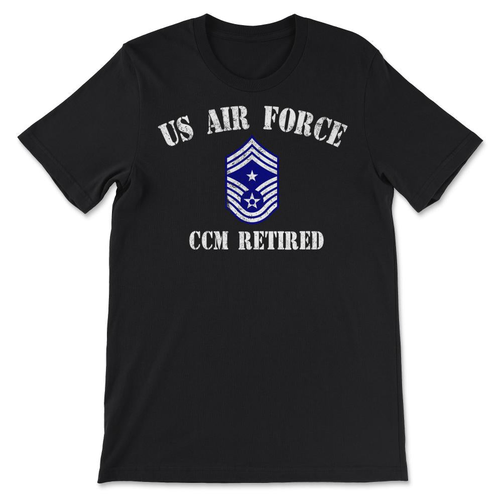 Vintage Retired Air Force Command Chief Master Sergeant Military - Unisex T-Shirt - Black