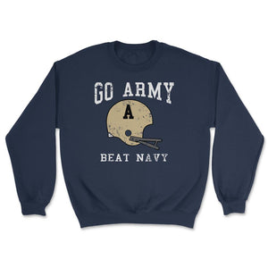 Go Army Beat Navy America's Game Vintage Football Helmet - Unisex Sweatshirt - Navy