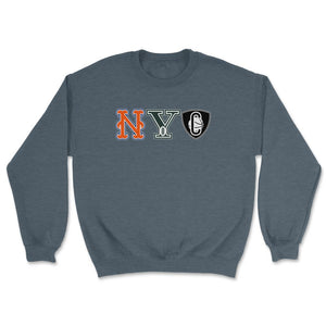 New York City Sports Fan Three Letter City Abbreviation - Unisex Sweatshirt - Dark Grey Heather