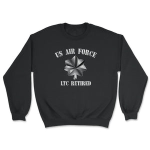 Vintage Retired Air Force Lieutenant Colonel Military Veteran Retiree - Unisex Sweatshirt - Black