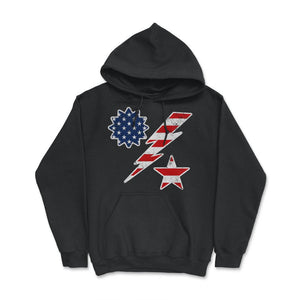 75th Ranger Regiment DUI US Flag Minimalistic Military Patriotic Gift - Hoodie - Black