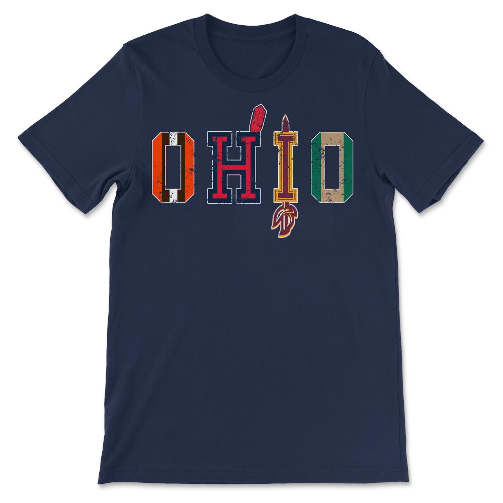 OHIO Sports Forever Vintage Cleveland & Athens Fan Gift - Unisex T-Shirt - Navy