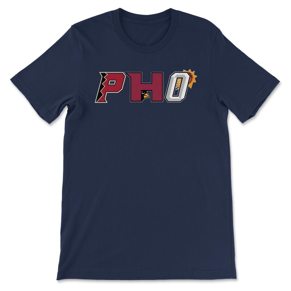 Phoenix Arizona Sports Fan Three Letter City Abbreviation - Unisex T-Shirt - Navy