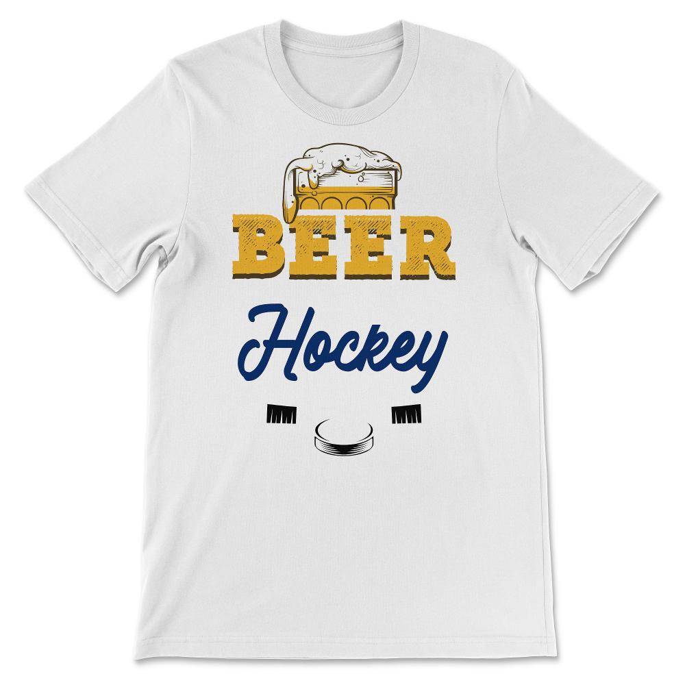 Beer and Tampa Bay Florida Hockey Beer Drinking Hockey Fan Gameday - Unisex T-Shirt - White