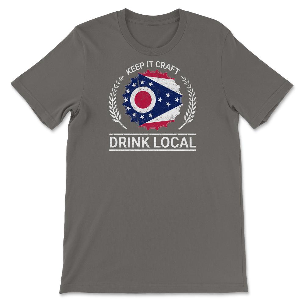 Drink Local Ohio Vintage Craft Beer Ohio Brewing - Unisex T-Shirt - Smoke Grey