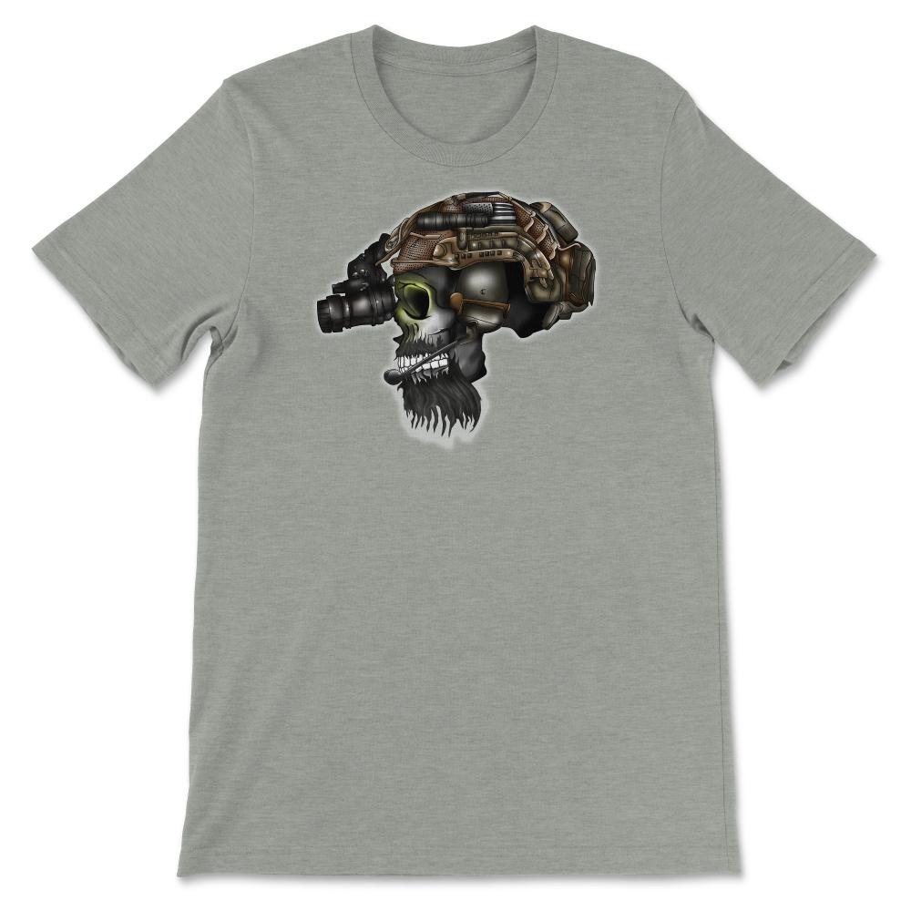 Special Forces & Ranger Regiment Bearded Skull Head Operator - Unisex T-Shirt - Grey Heather