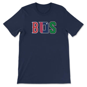 Boston Massachusetts Sports Fan Three Letter City Abbreviation - Unisex T-Shirt - Navy