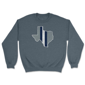 Vintage Dallas Texas Football City Skyline Gameday Tailgating - Unisex Sweatshirt - Dark Grey Heather