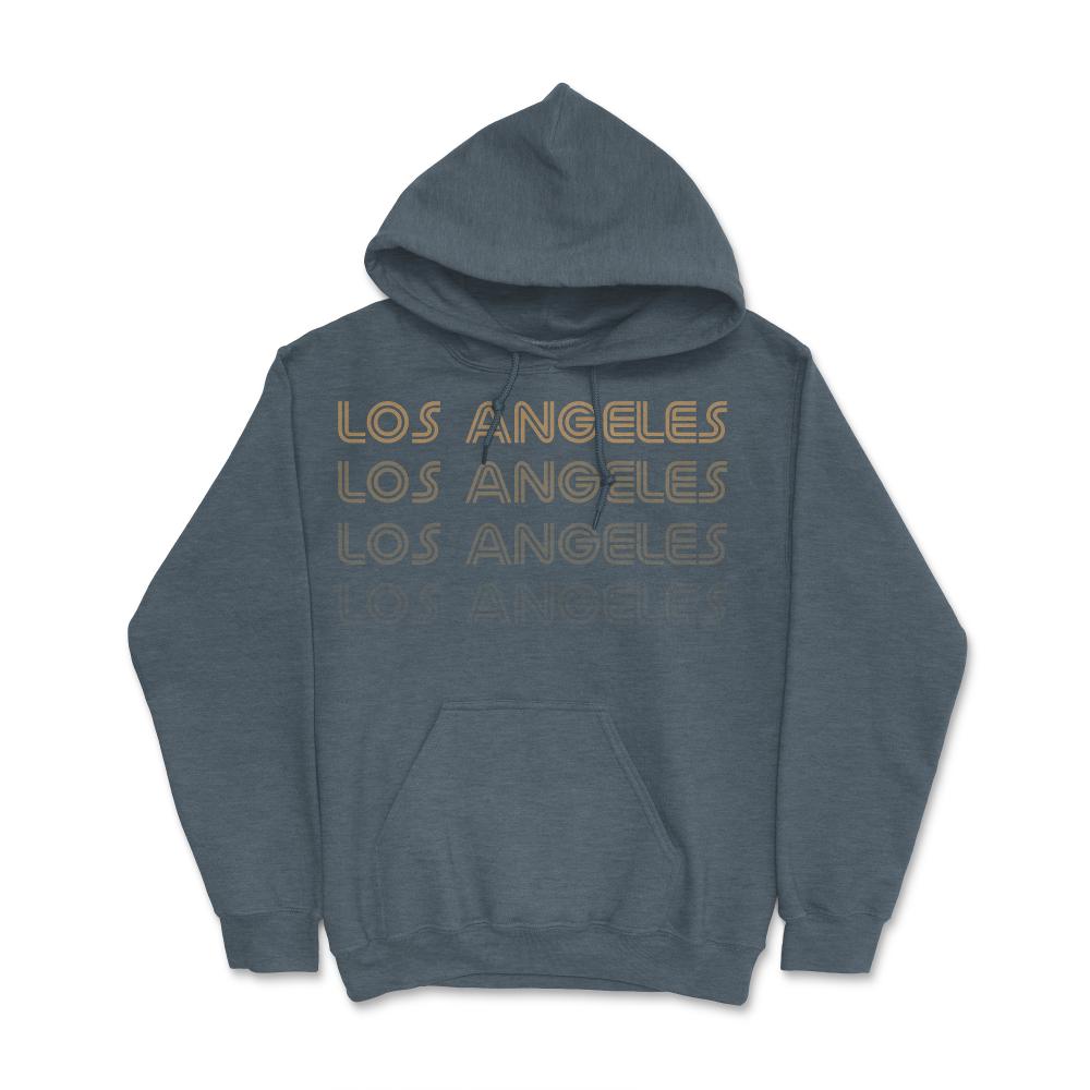 Los Angeles California Soccer Retro Style Color Fade Futbol Club Fan - Hoodie - Dark Grey Heather