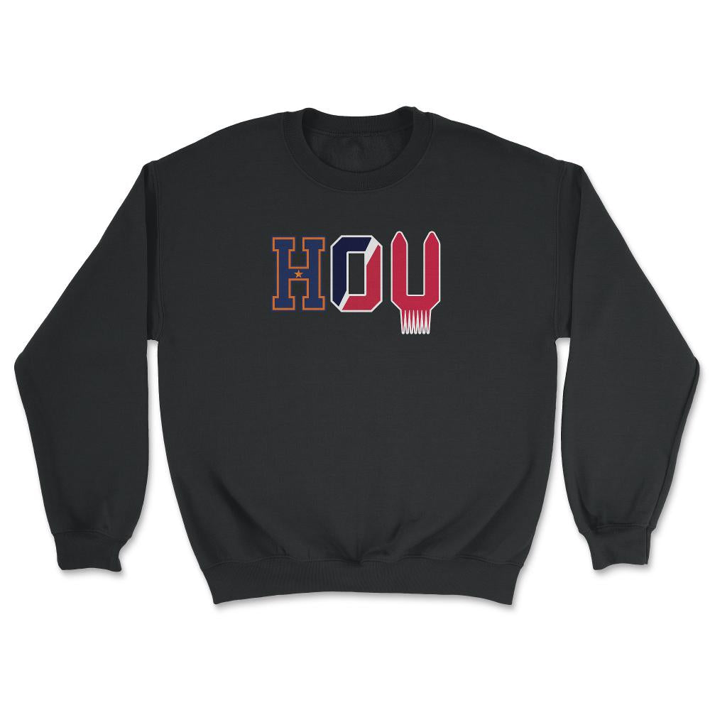 Houston Texas Sports Fan Three Letter City Abbreviation - Unisex Sweatshirt - Black