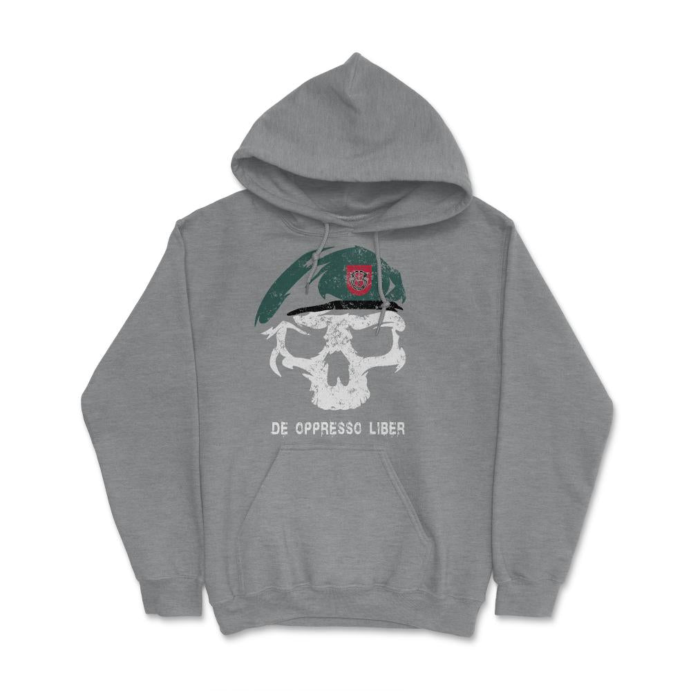 Army Special Forces De Oppresso Liber Green Beret 7th SFG Airborne - Hoodie - Grey Heather