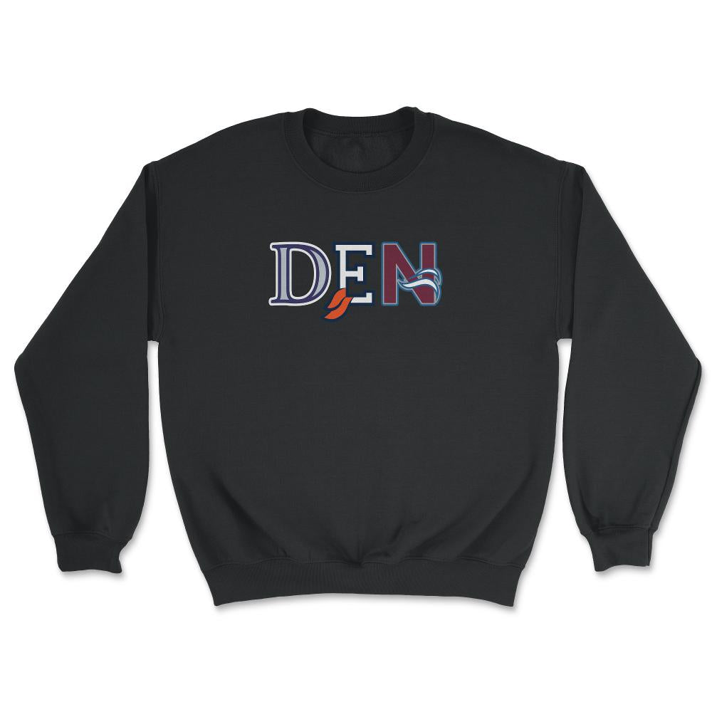 Denver Colorado Sports Fan Three Letter City Abbreviation - Unisex Sweatshirt - Black