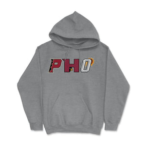 Phoenix Arizona Sports Fan Three Letter City Abbreviation - Hoodie - Grey Heather